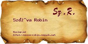 Száva Robin névjegykártya